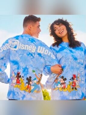 Walt Disney World Blue Tie-Dye Character Graphic Long Sleeve